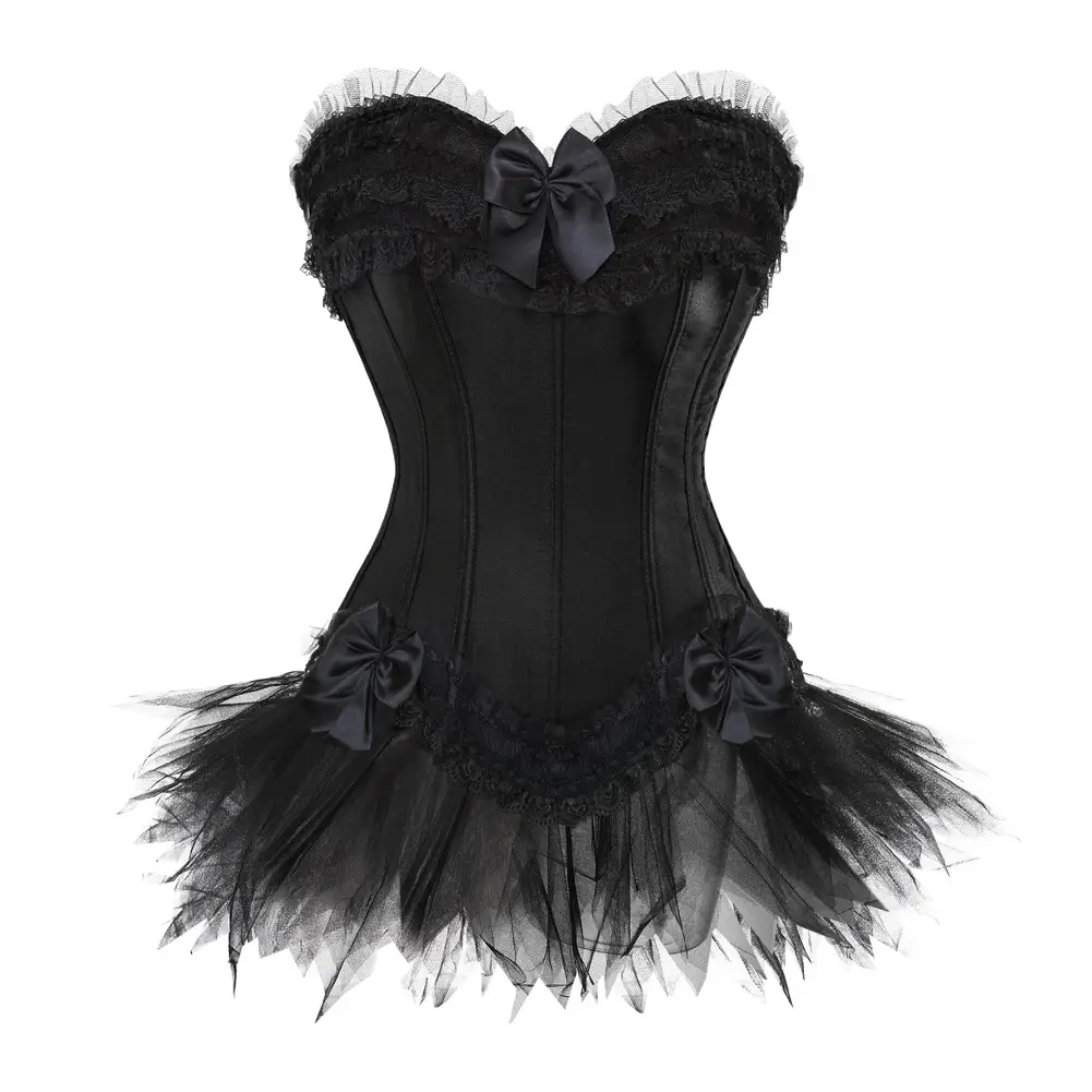 Black Mesh Fluffy Miniskirt for Women — feature 1