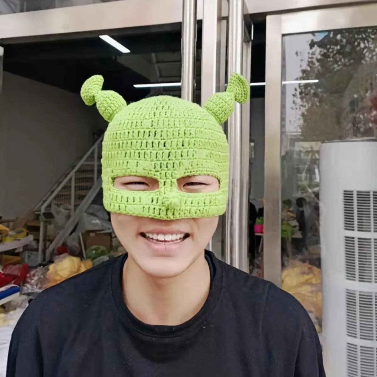 New European & American Wool Monster Shrek Hat Green - Image 5