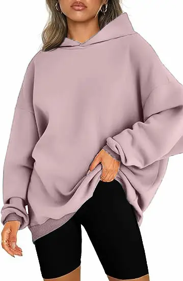 White Oversized Hooded Hoodie for Women Fleece Lined - Image 6