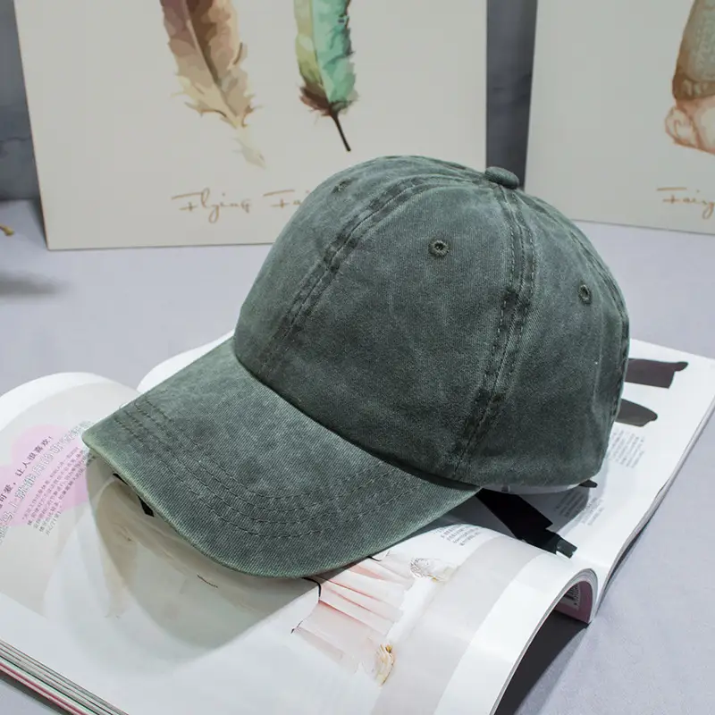 Women Denim Baseball Caps Curved Eave Pink Orange - Image 13