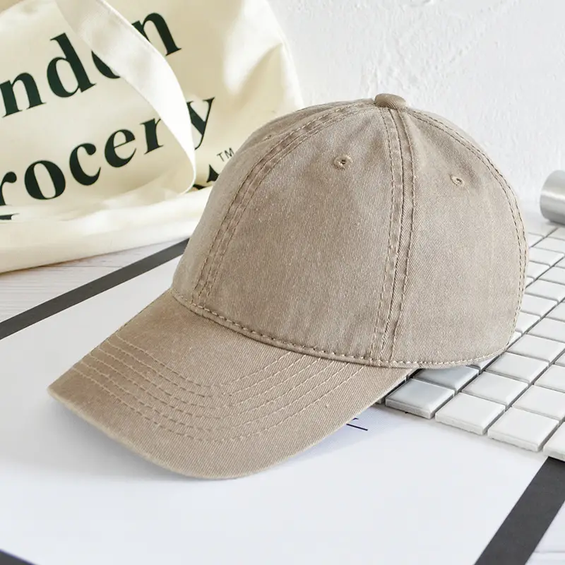 Women Denim Baseball Caps Curved Eave Pink Orange - Image 11