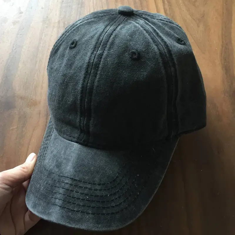 Women Denim Baseball Caps Curved Eave Pink Orange - Image 12