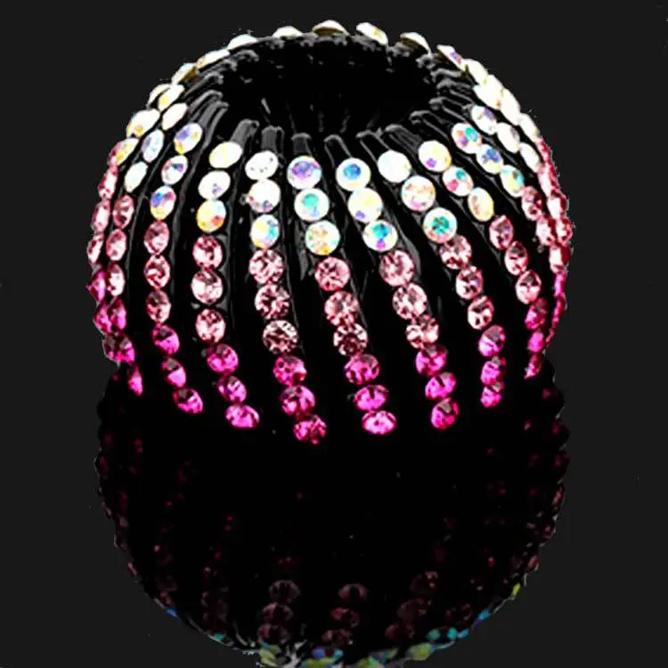 Black Diamond Hair Ball Head with White Crystal Decor - Image 14