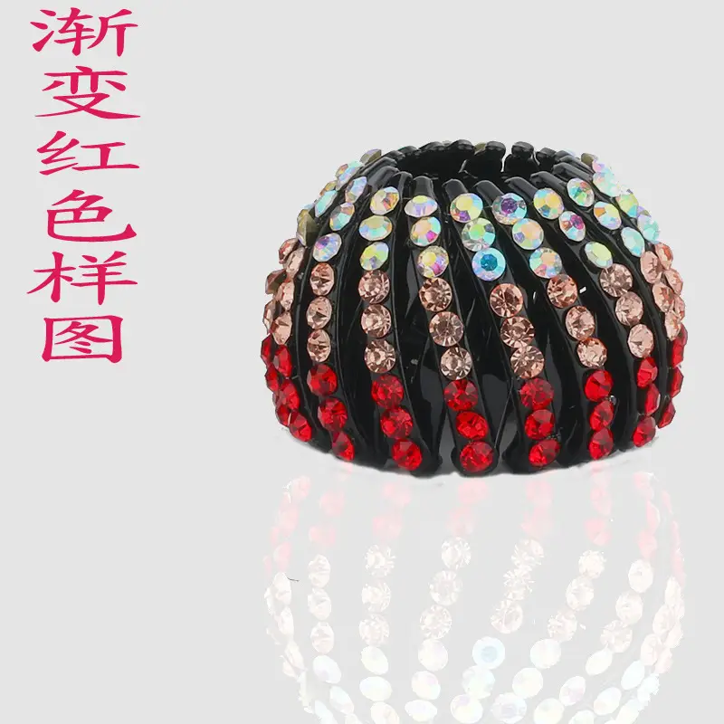 Black Diamond Hair Ball Head with White Crystal Decor - Image 11