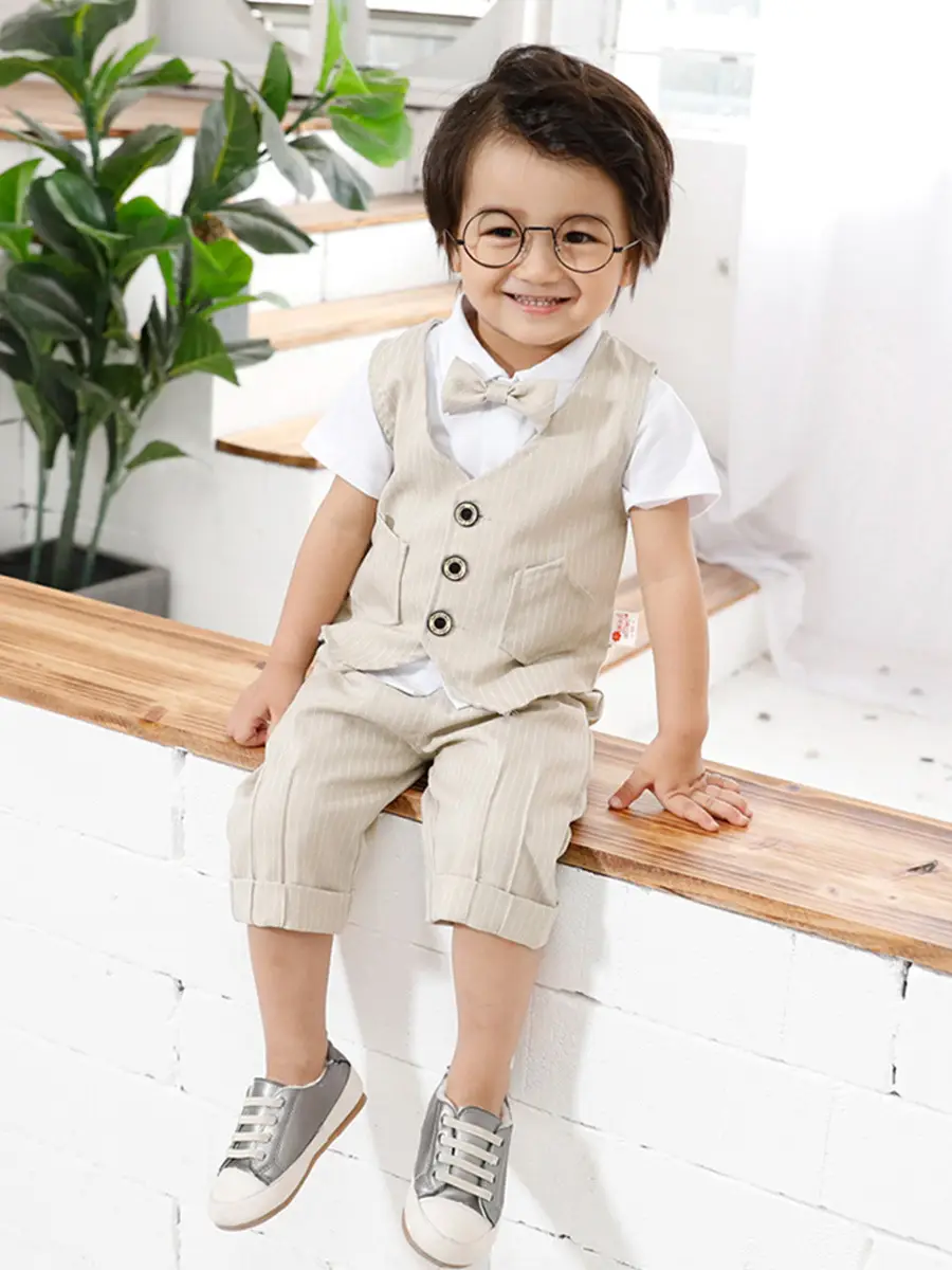 Baby Suit Blue Striped Summer Set for Boys - Image 9