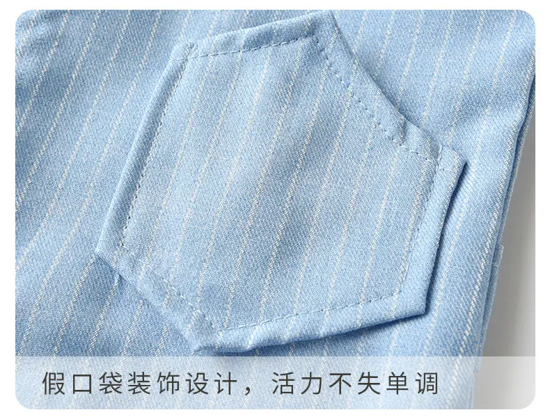 Baby Suit Blue Striped Summer Set for Boys — feature 16