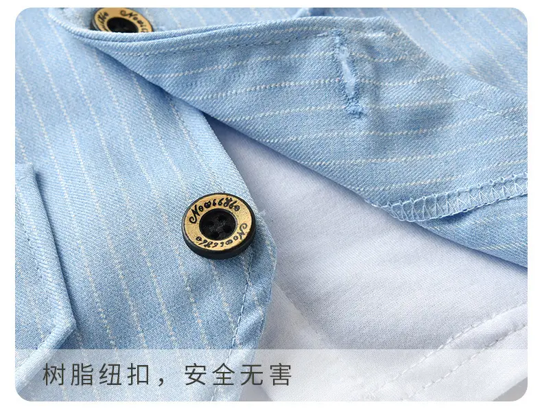 Baby Suit Blue Striped Summer Set for Boys — feature 18