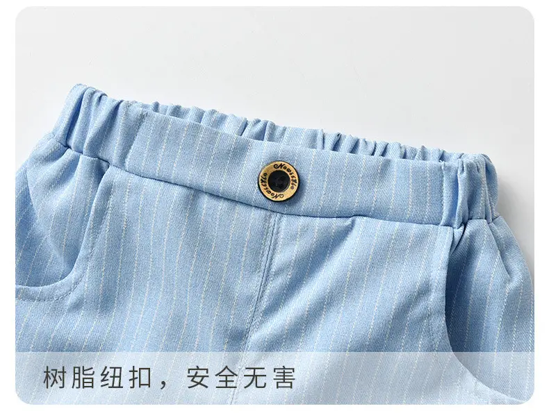 Baby Suit Blue Striped Summer Set for Boys — feature 19
