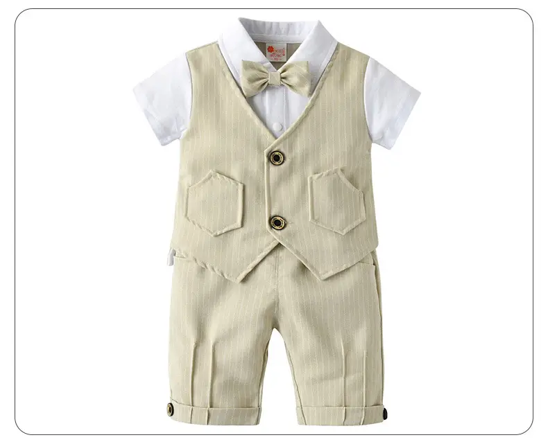 Baby Suit Blue Striped Summer Set for Boys — feature 22