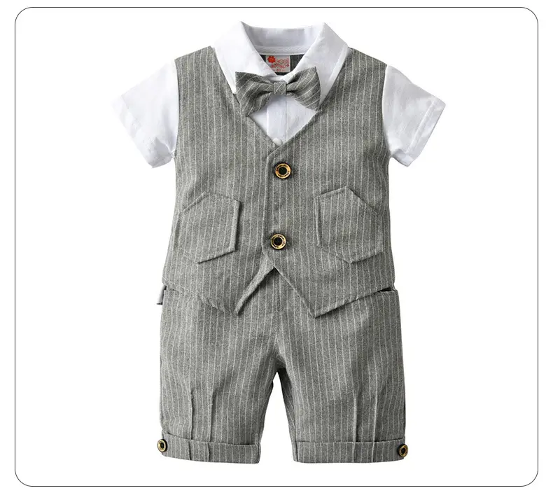 Baby Suit Blue Striped Summer Set for Boys — feature 23