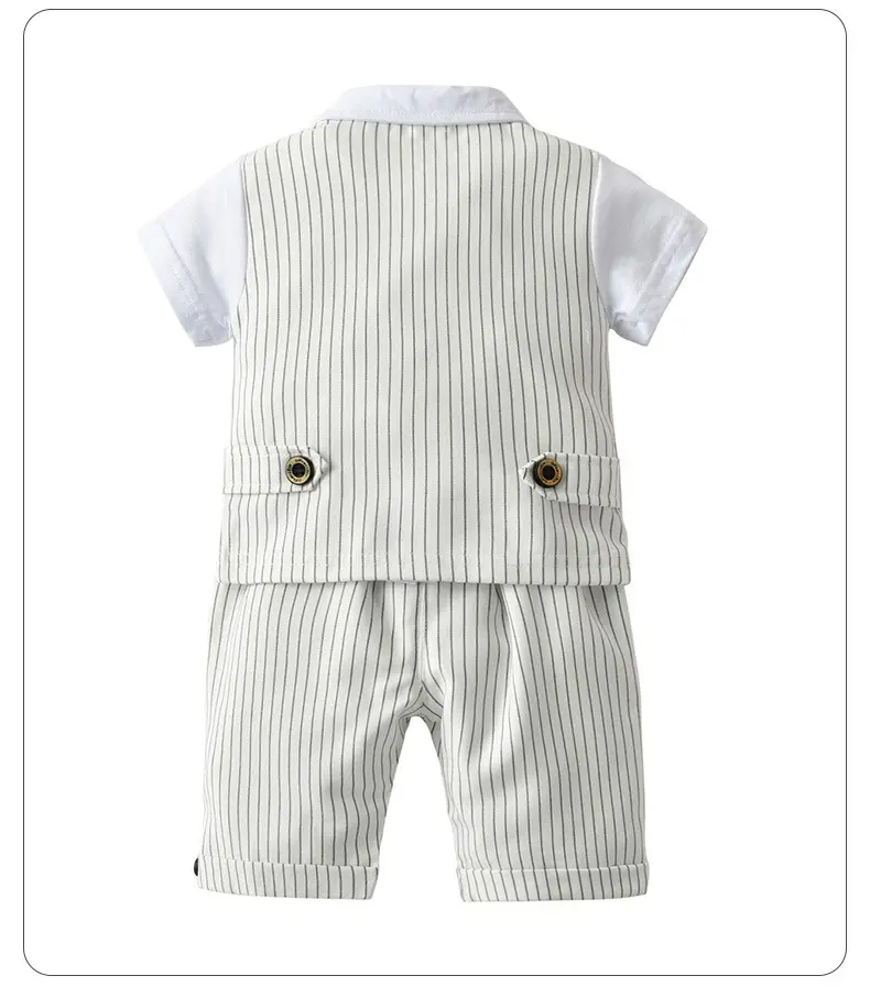 Baby Suit Blue Striped Summer Set for Boys — feature 26