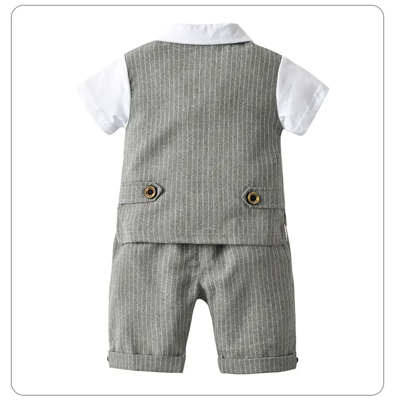 Baby Suit Blue Striped Summer Set for Boys — feature 29