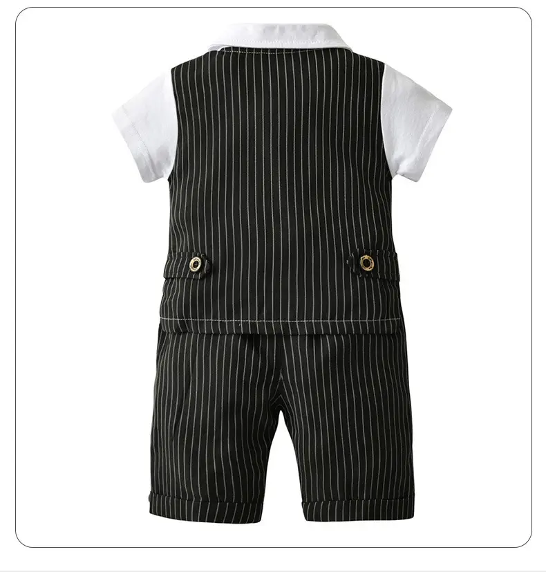 Baby Suit Blue Striped Summer Set for Boys — feature 30