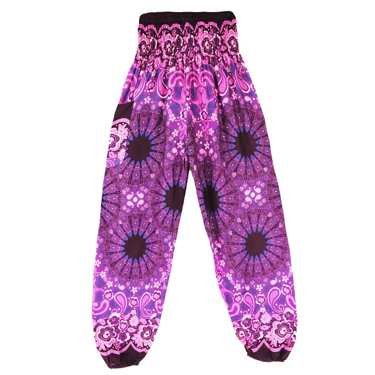 Women's Blue Printed Yoga Pants with Crop Top Set - Image 5