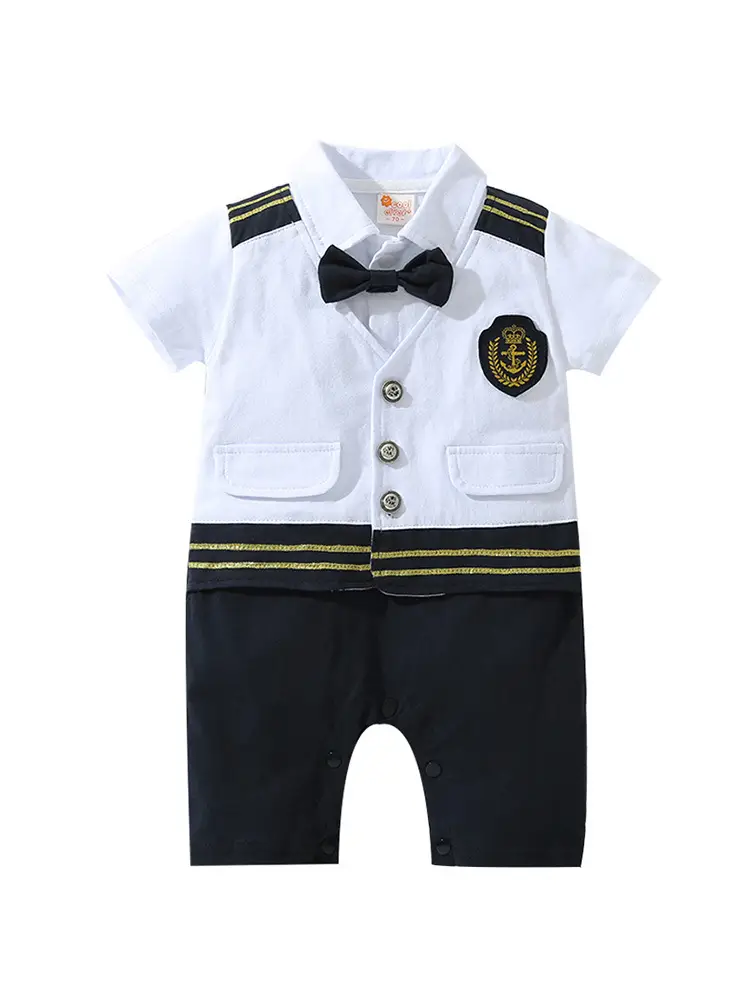 Boys Navy Short Sleeve T-Shirt Shorts Set - Image 6