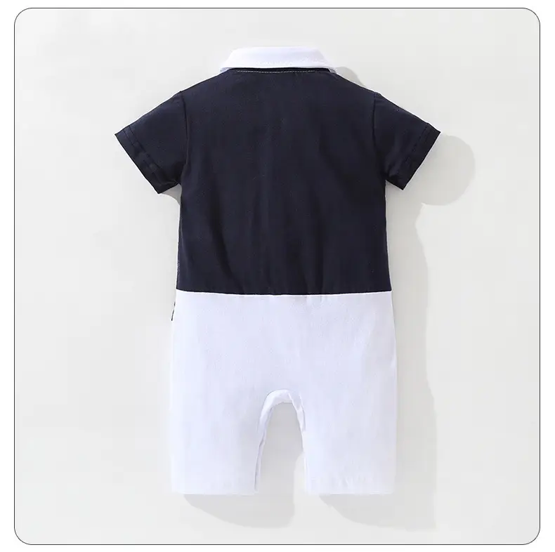 Navy Thin Sheath Romper for Boys Summer Short Sleeve — feature 15