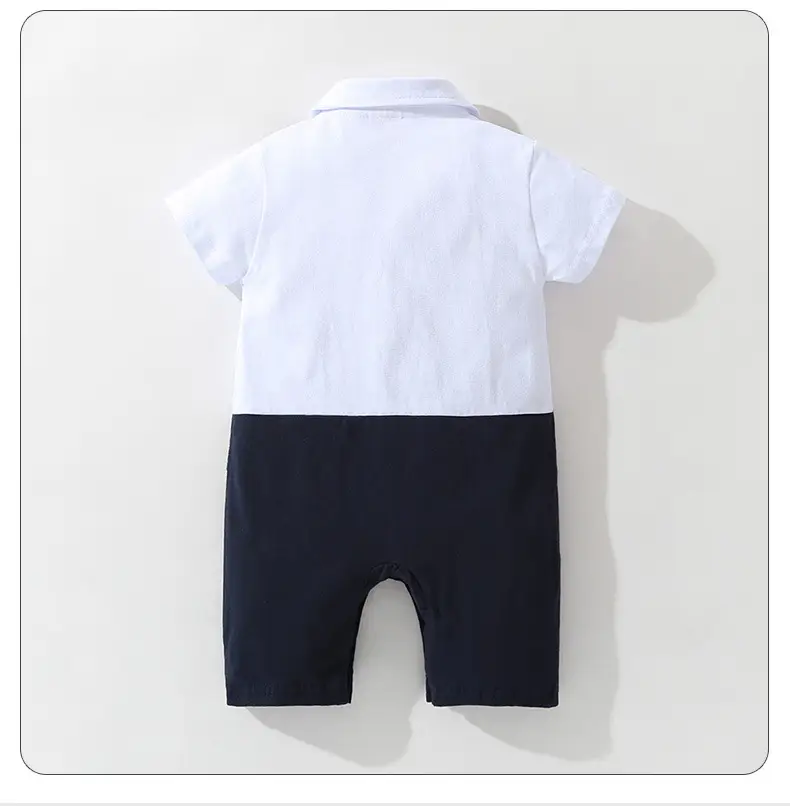 Navy Thin Sheath Romper for Boys Summer Short Sleeve — feature 17