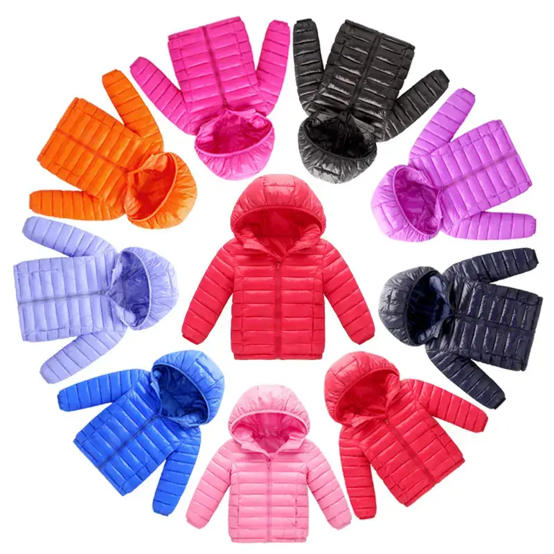 Blue Cotton Padded Hooded Jacket for Boys Girls - Image 10