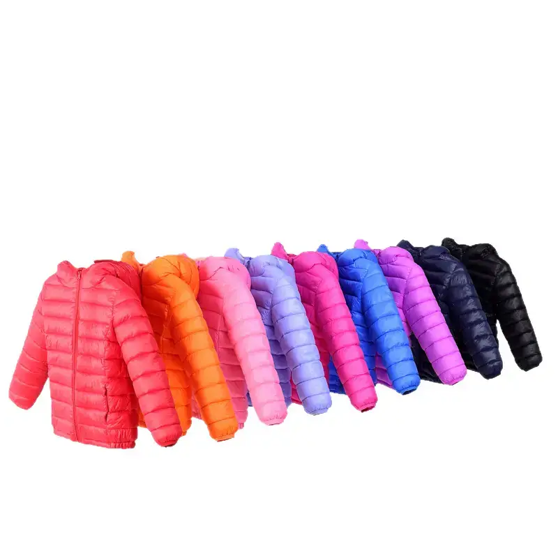 Blue Cotton Padded Hooded Jacket for Boys Girls - Image 13