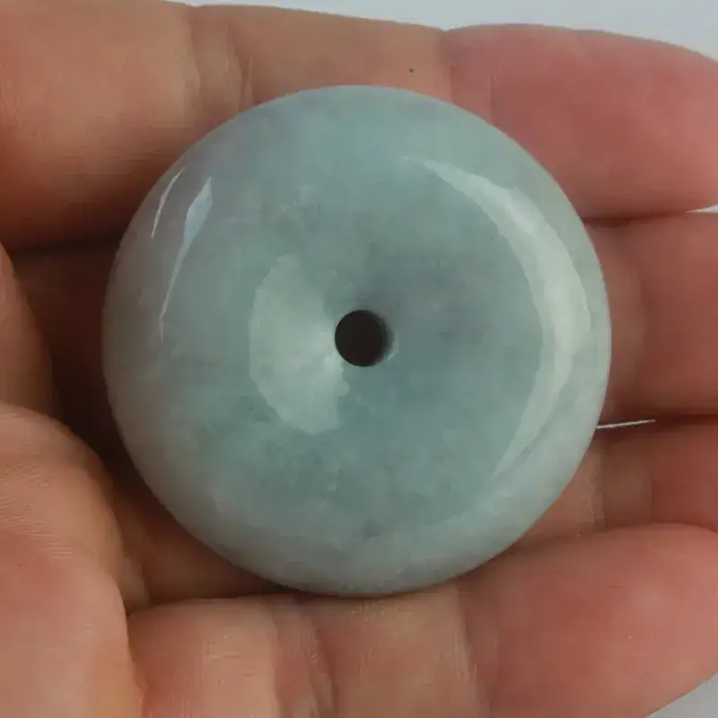 12mm A-Grade Jade Peace Buckle Pendant - Image 3
