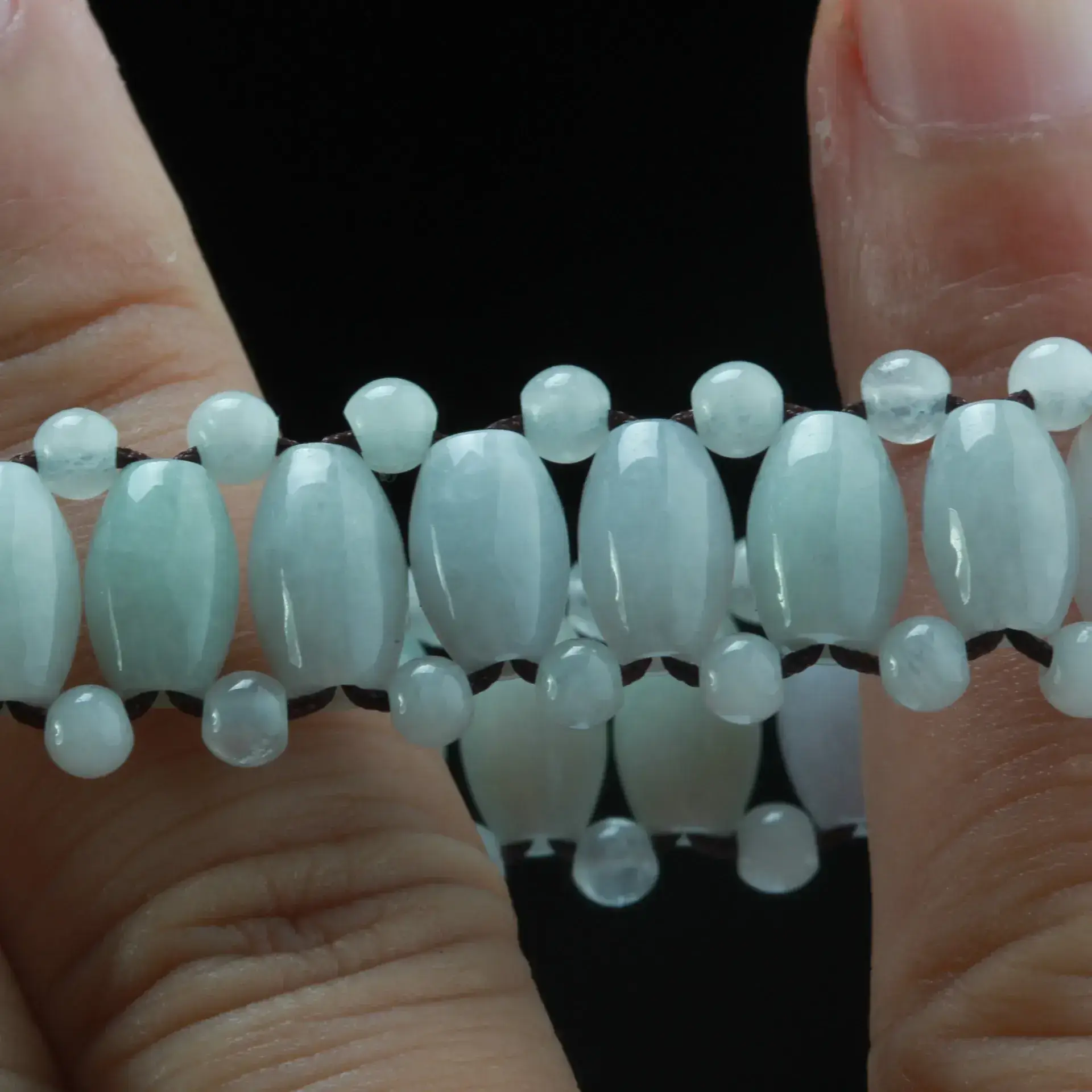 Jade Pearl Bracelet Red Rope for Men Women