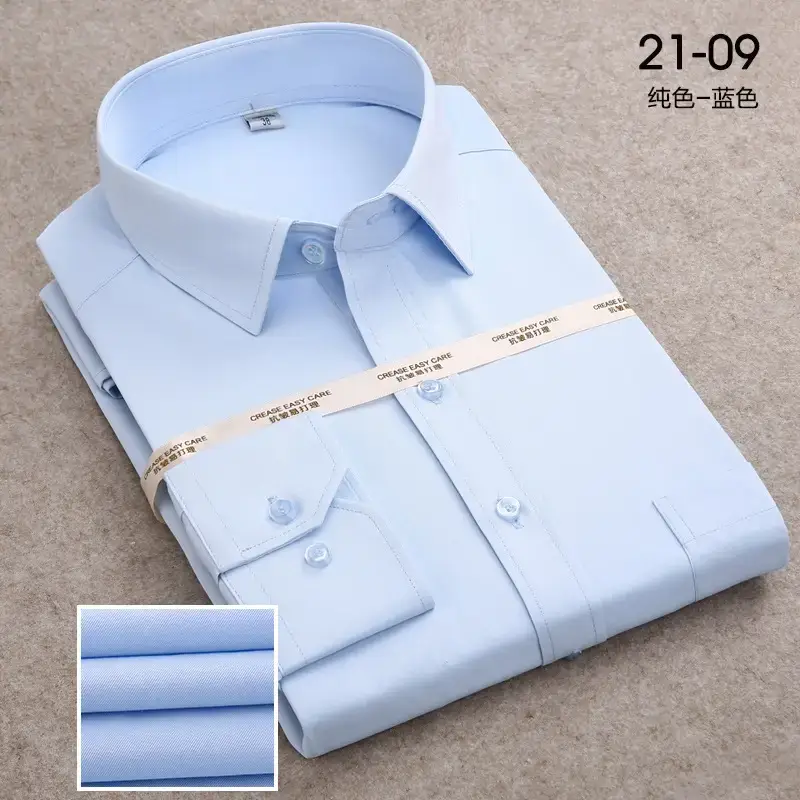 2021 Pink Long Sleeve Work Shirt for Men - Image 8