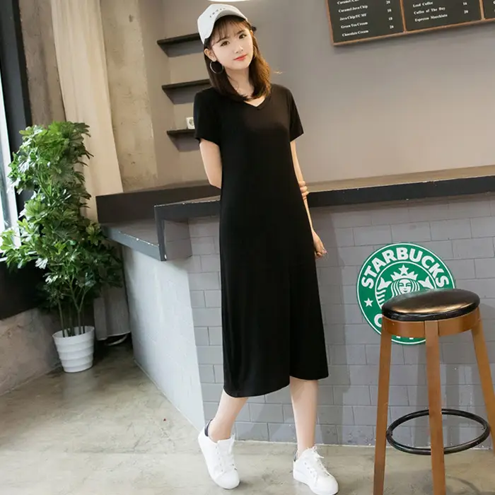 Women Summer Large Yellow Short Sleeve Dress - Image 8