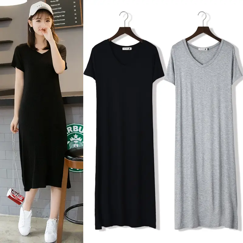 Women Summer Large Yellow Short Sleeve Dress - Image 9