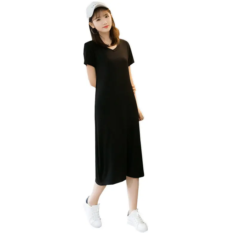 Women Summer Large Yellow Short Sleeve Dress - Image 12