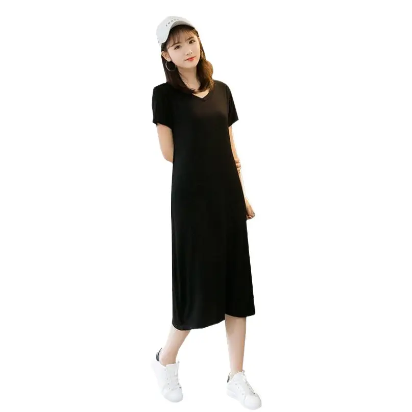 Women Summer Large Yellow Short Sleeve Dress