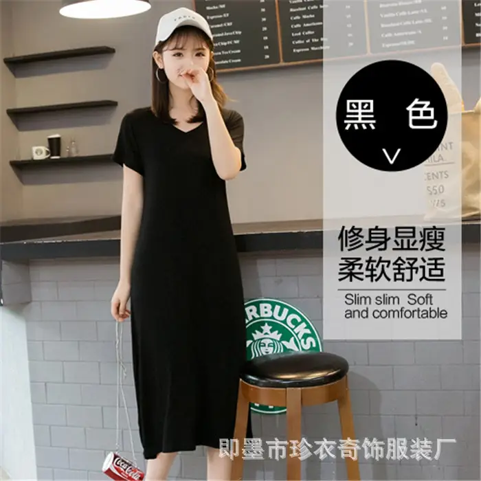 Women Summer Large Yellow Short Sleeve Dress - Image 3