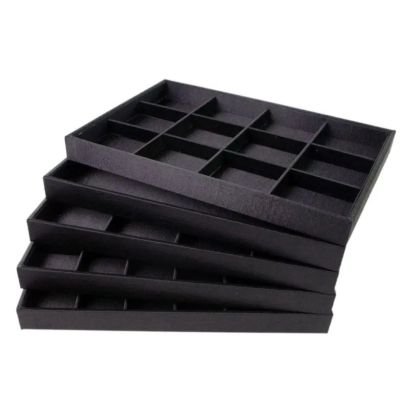 Black Silk Jewelry Display Tray 24x35cm