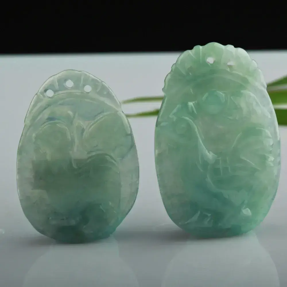 Yuyun Jade Zodiac Rat Ox Pendant Green - Image 8