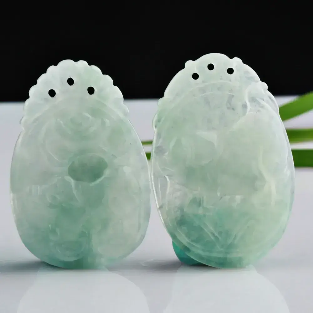 Yuyun Jade Zodiac Rat Ox Pendant Green - Image 10