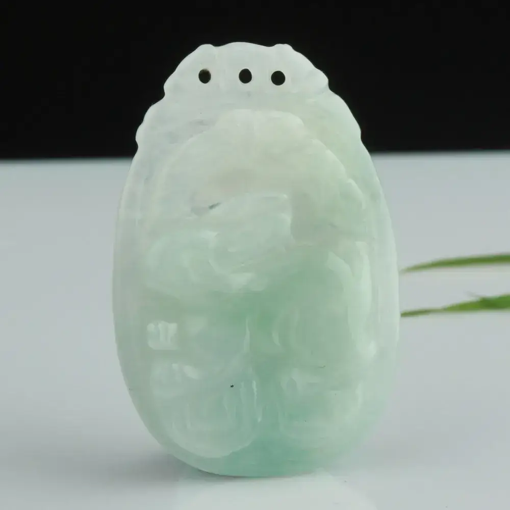 Yuyun Jade Zodiac Rat Ox Pendant Green - Image 4