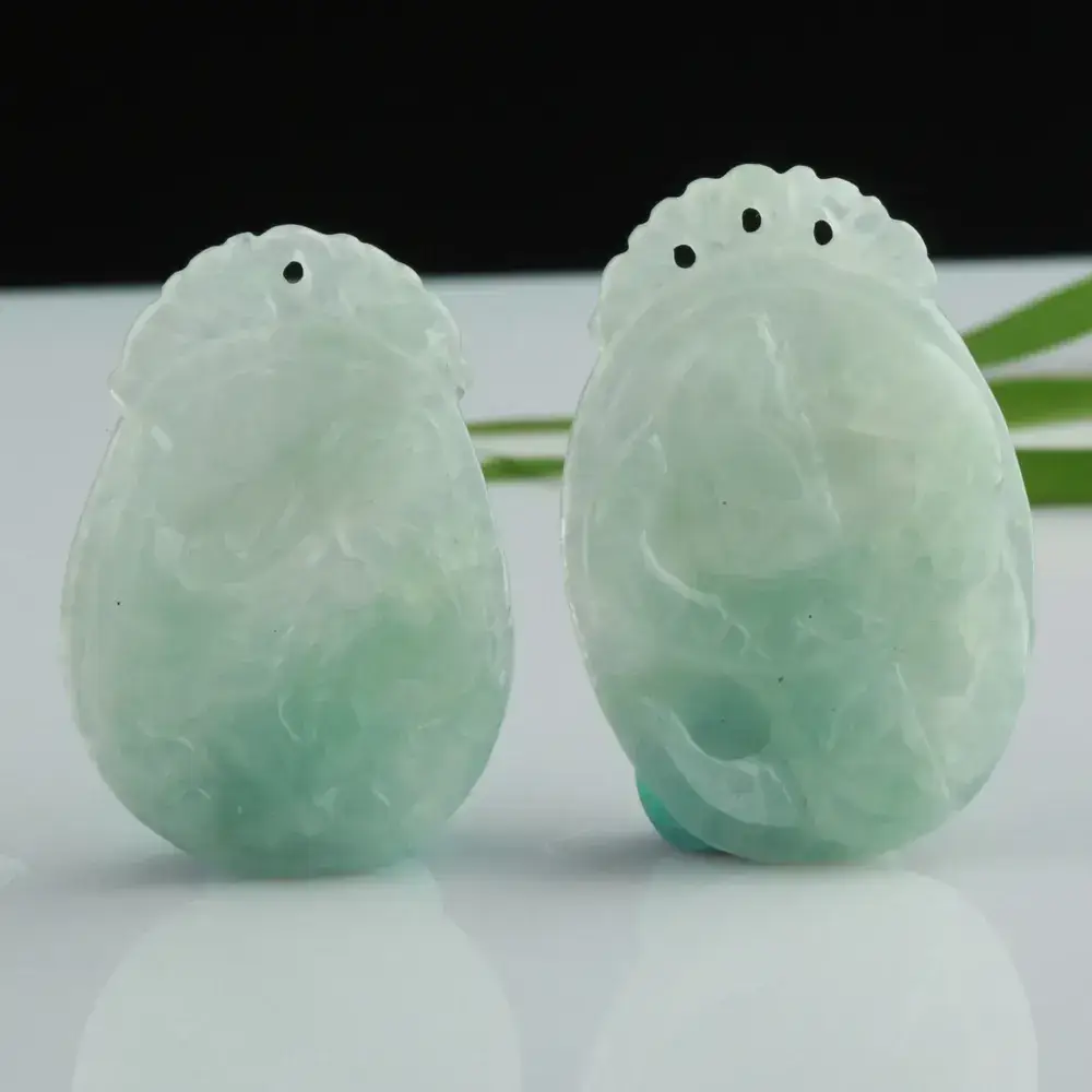 Yuyun Jade Zodiac Rat Ox Pendant Green - Image 5