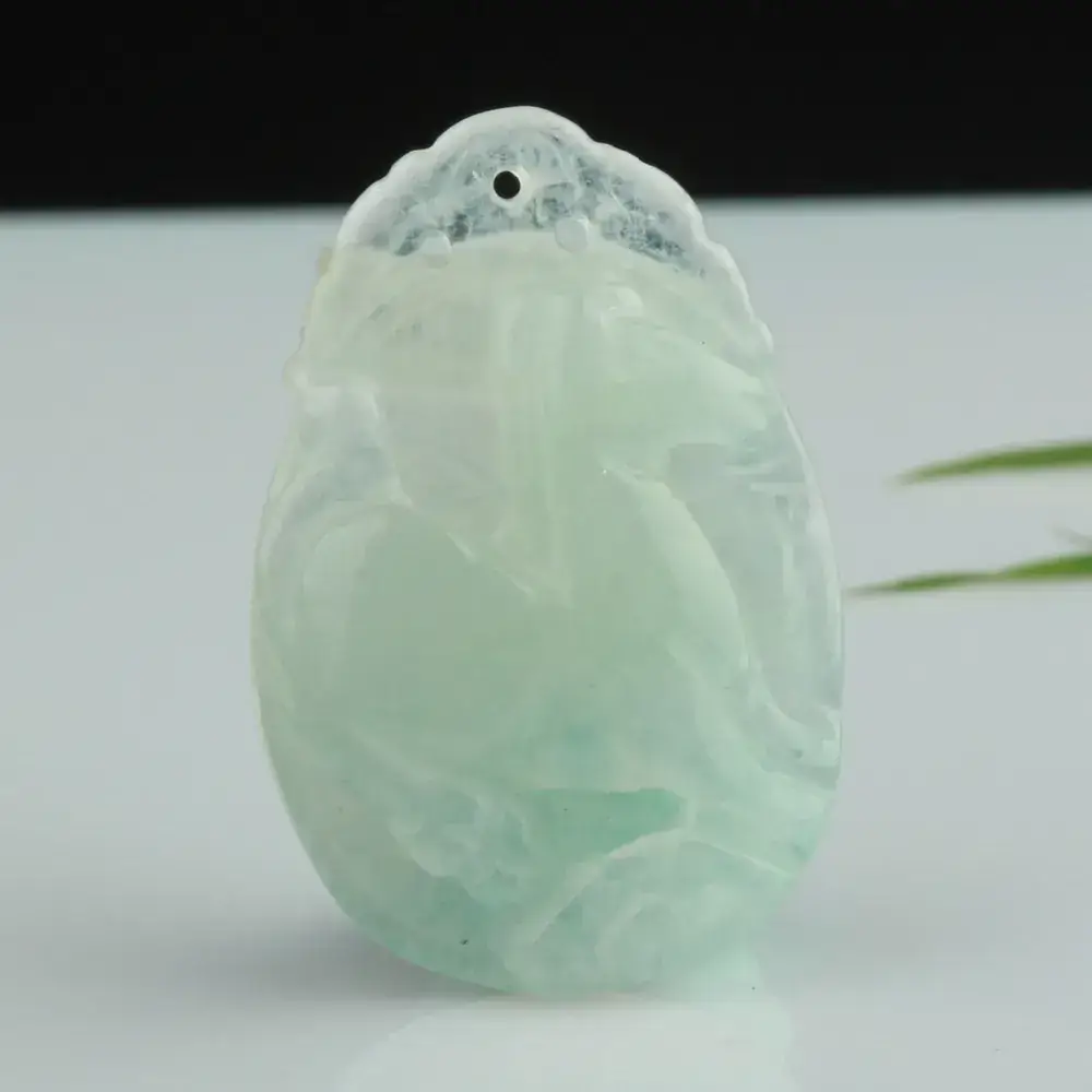 Yuyun Jade Zodiac Rat Ox Pendant Green - Image 6
