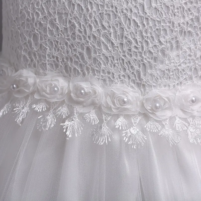 Blue Beaded Lace Princess Dress for Girls Large — feature 14