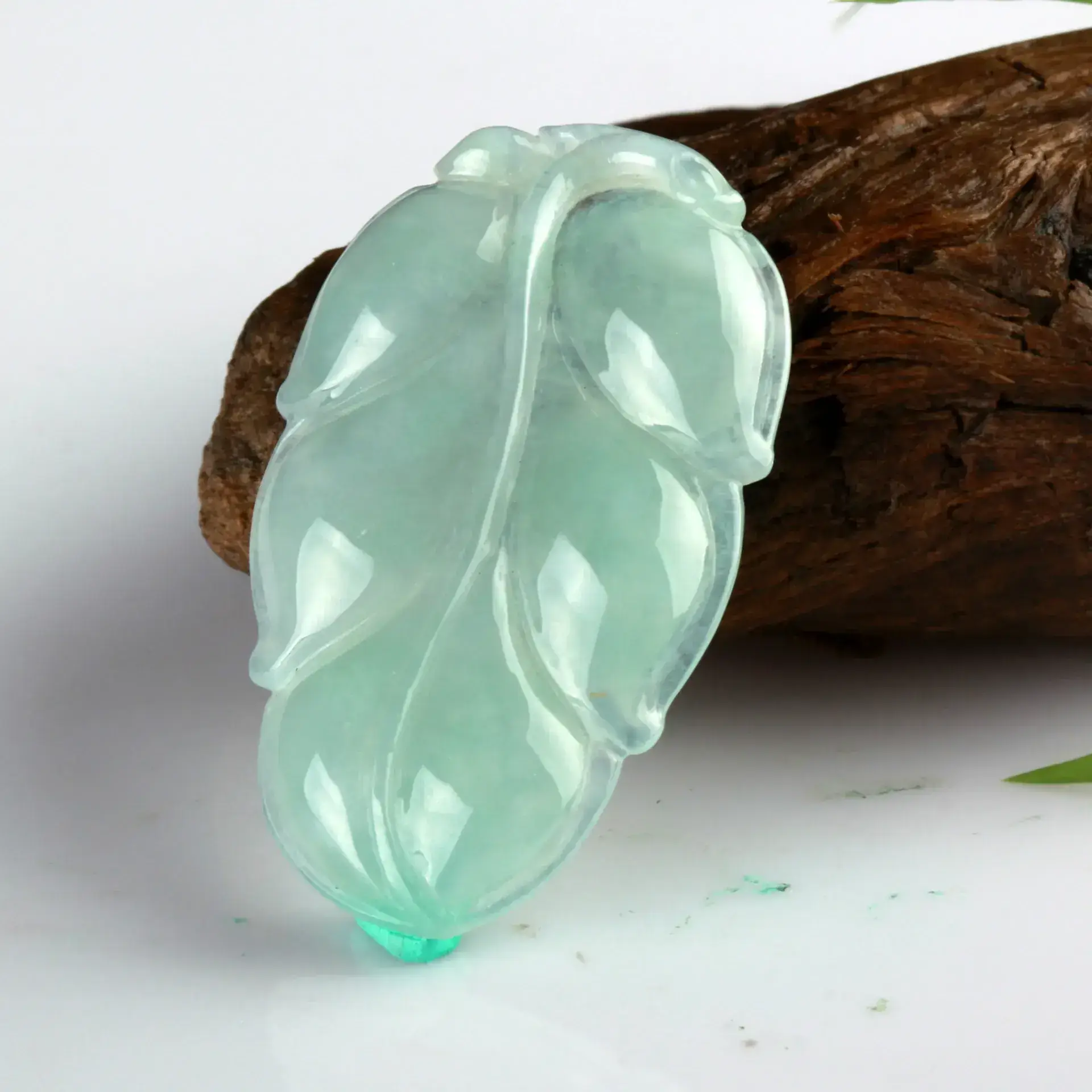 Green Jade Gourd Pendant Set of 4