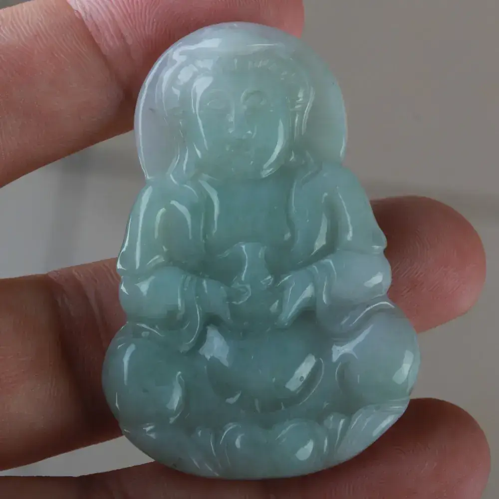 Green Jade Gourd Pendant Set of 4