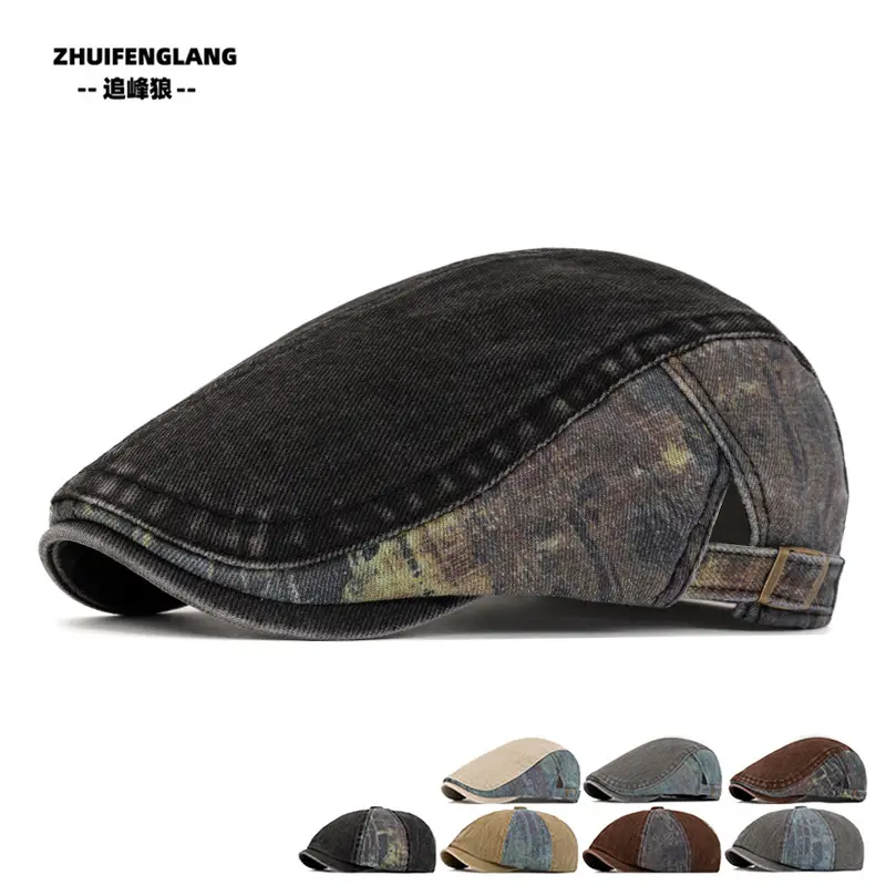Men's Washed Cotton Peaked Hat Solid Color — feature 106
