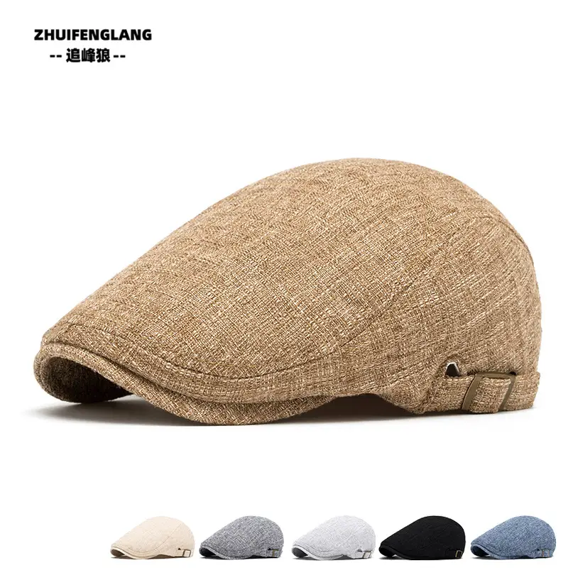 Men's Washed Cotton Peaked Hat Solid Color — feature 124