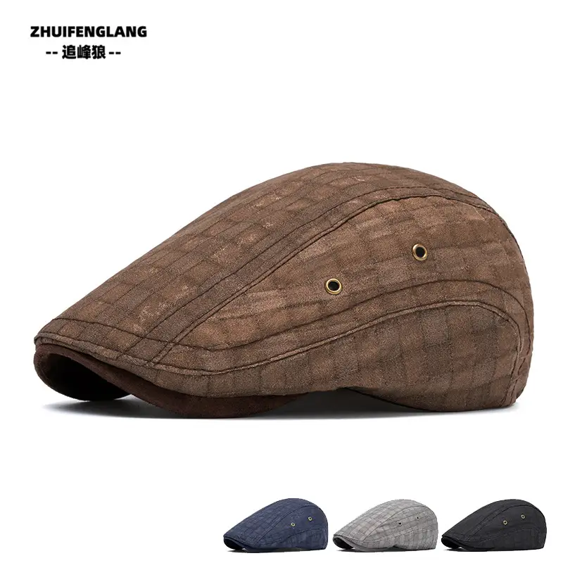 Men's Washed Cotton Peaked Hat Solid Color — feature 130