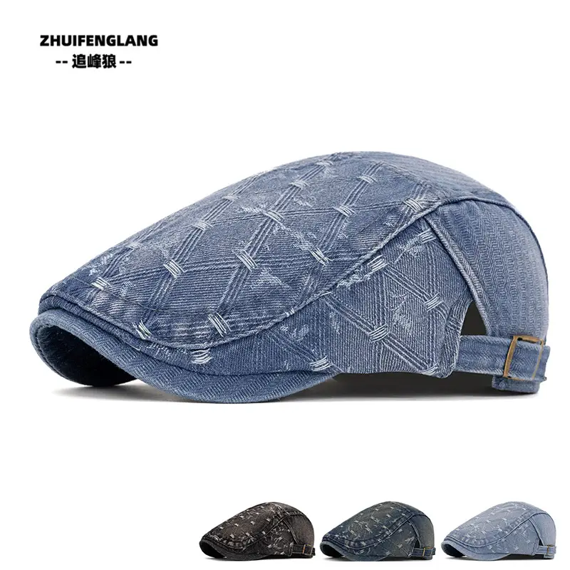 Men's Washed Cotton Peaked Hat Solid Color — feature 174