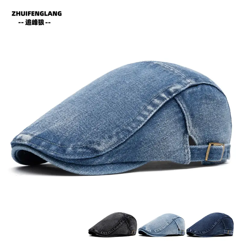 Men's Washed Cotton Peaked Hat Solid Color — feature 186