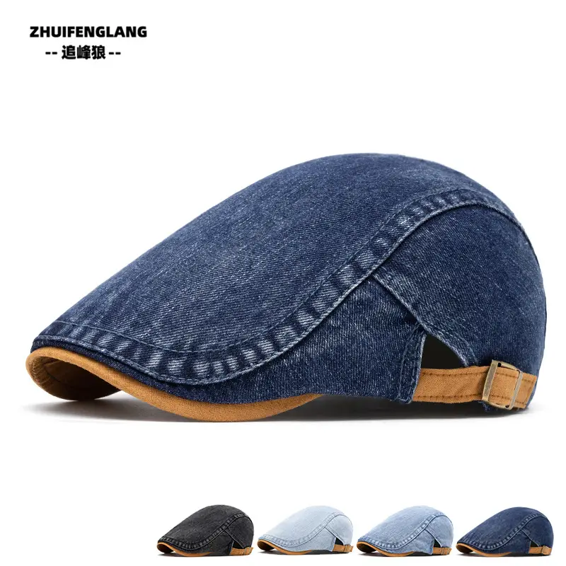 Men's Washed Cotton Peaked Hat Solid Color — feature 194
