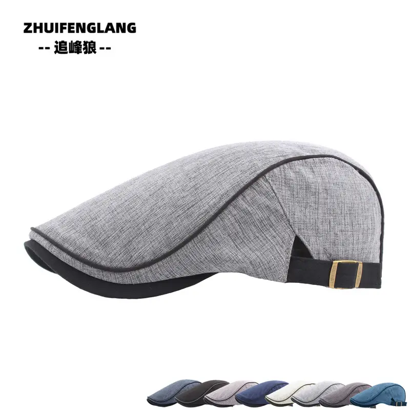 Men's Washed Cotton Peaked Hat Solid Color — feature 30
