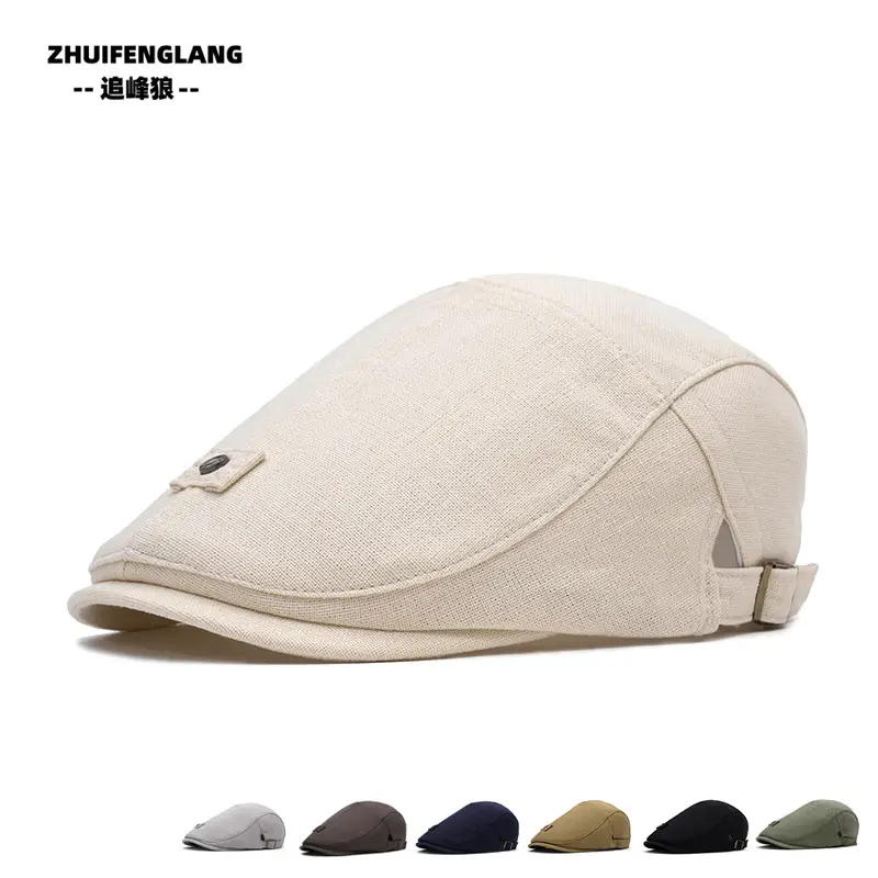 Men's Washed Cotton Peaked Hat Solid Color — feature 332