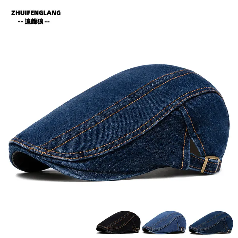 Men's Washed Cotton Peaked Hat Solid Color — feature 344