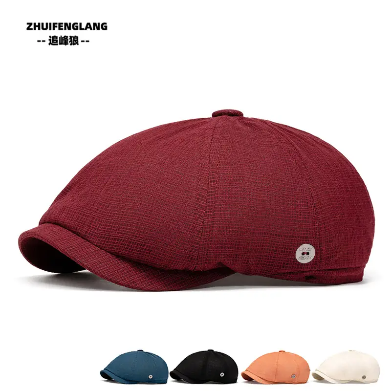 Men's Washed Cotton Peaked Hat Solid Color — feature 52